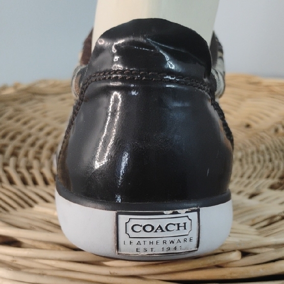 COACH Barrett Low Top Leopard Print Women's Lace Up Sneakers Size 8B Casual - Picture 3 of 12